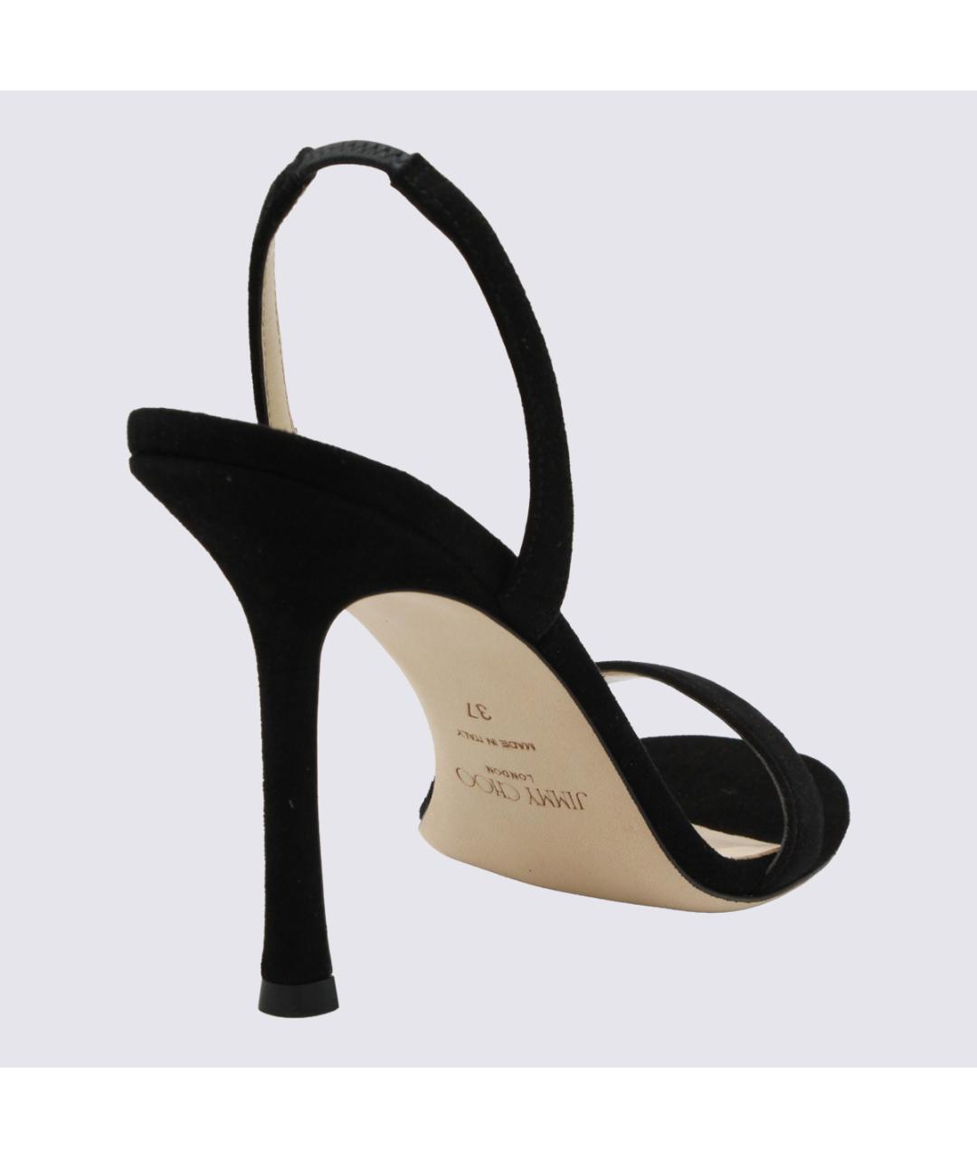 JIMMY CHOO Черные замшевые босоножки, фото 3