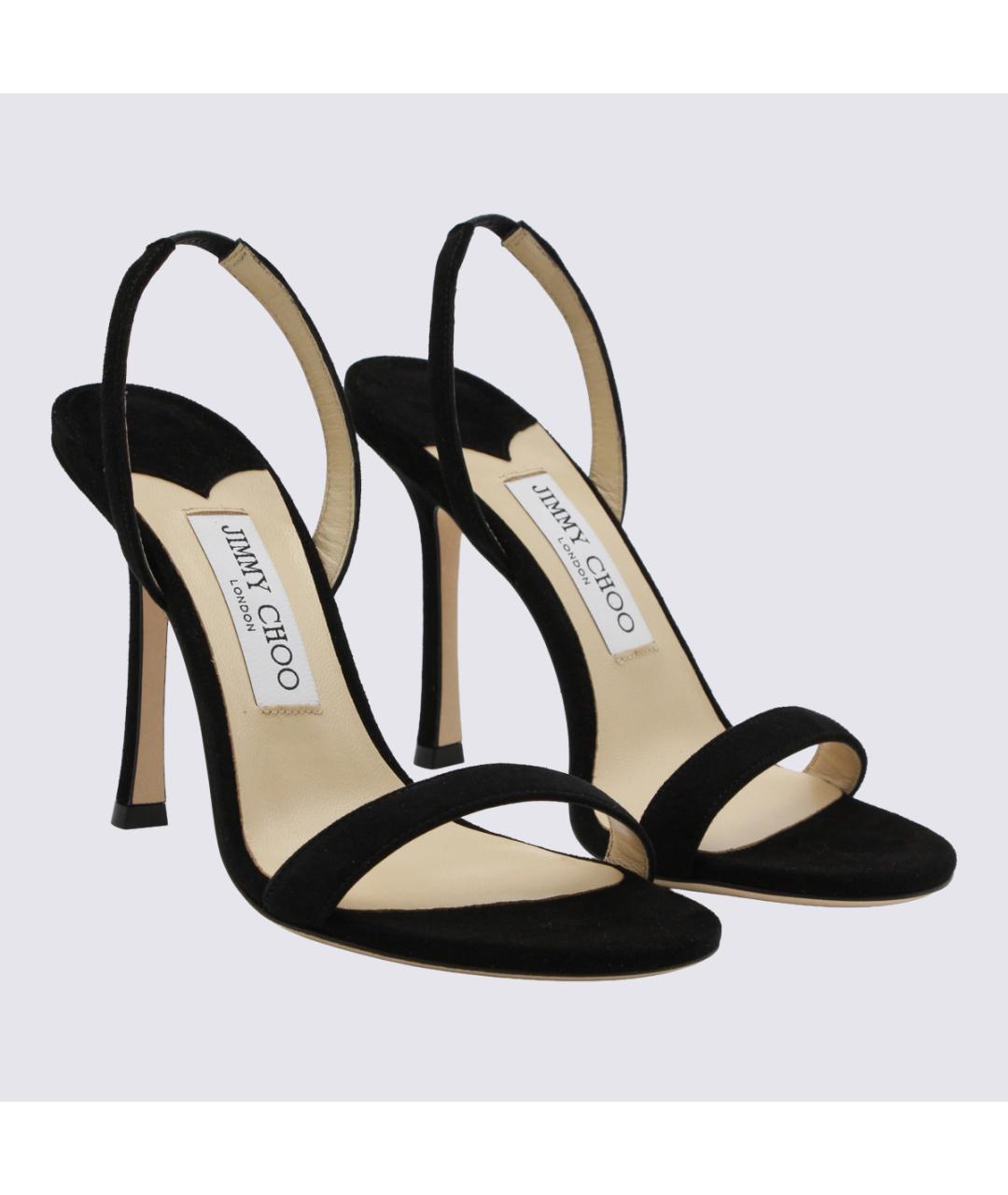 JIMMY CHOO Черные замшевые босоножки, фото 2