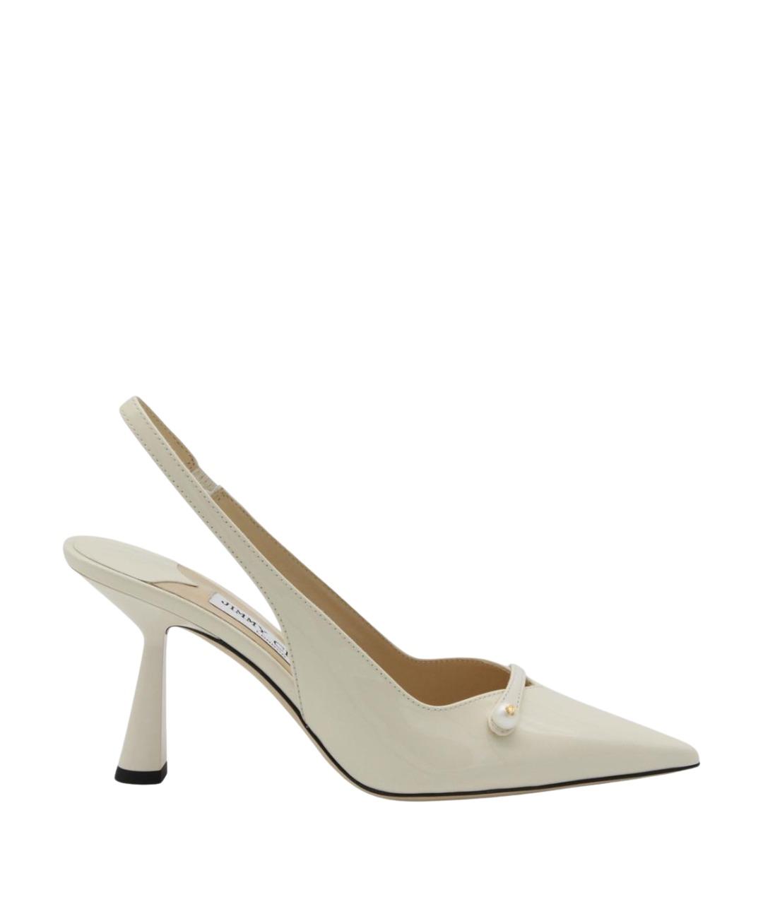 JIMMY CHOO Белые туфли из лакированной кожи, фото 1