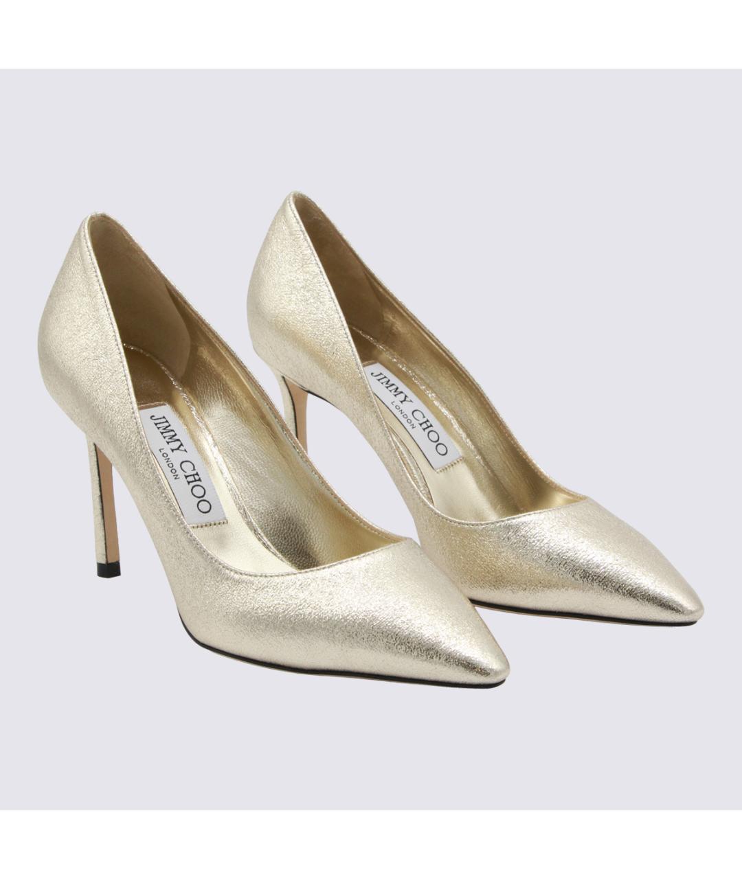 JIMMY CHOO Серебряные текстильные туфли, фото 2