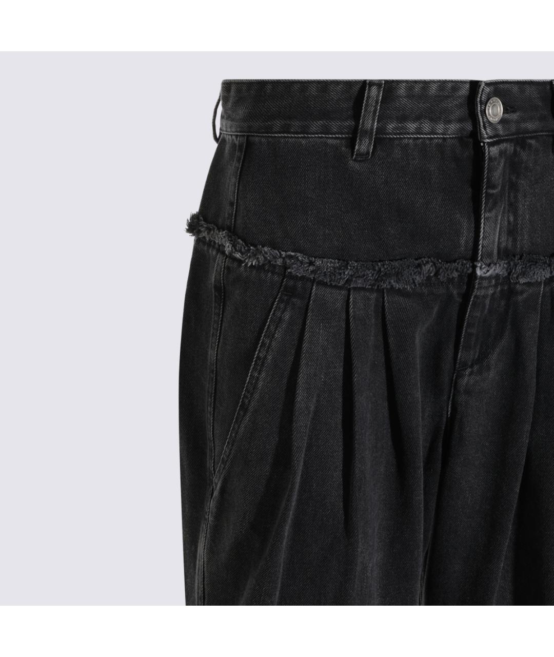 ISABEL MARANT ETOILE Черные хлопковые прямые джинсы, фото 3