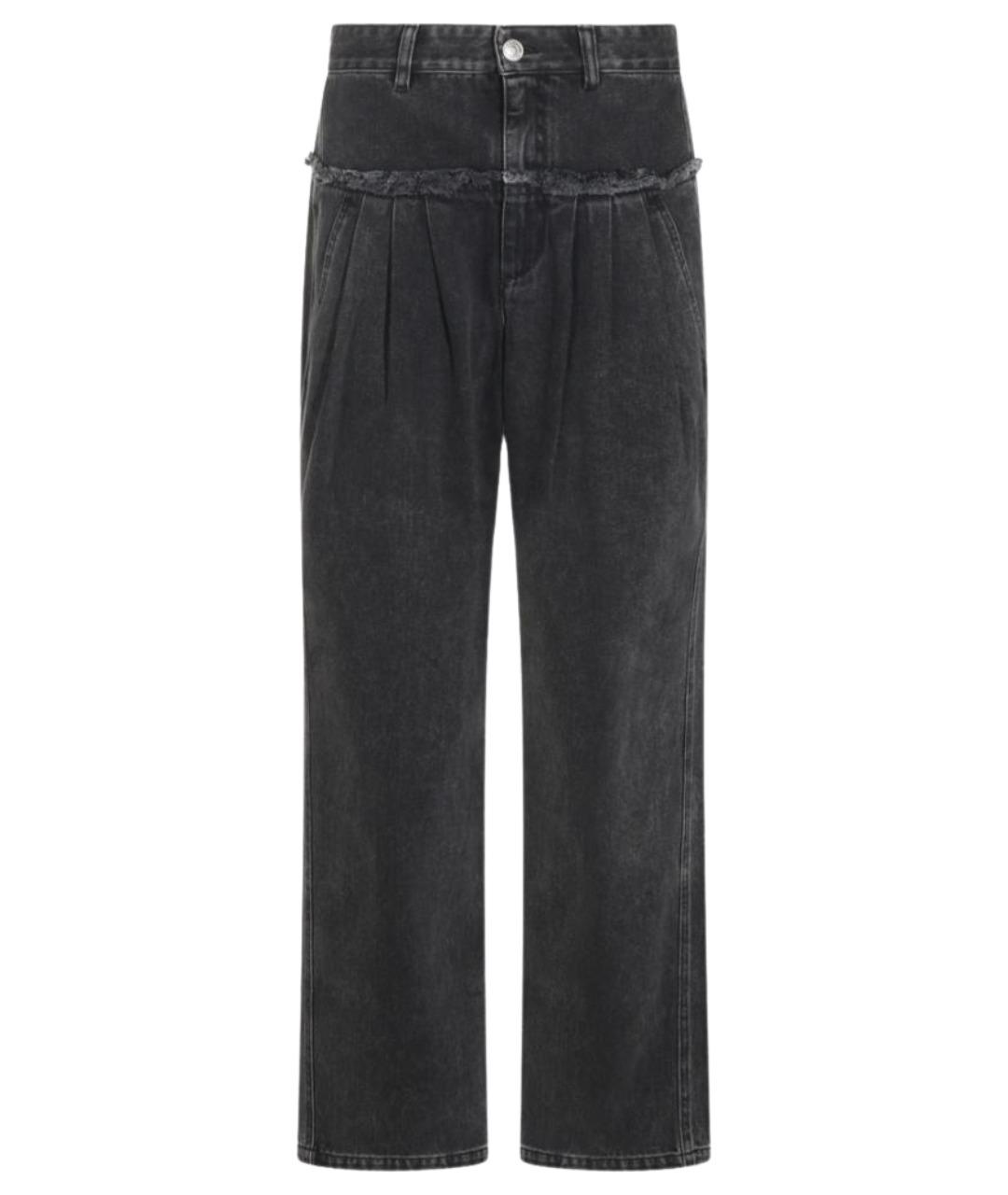 ISABEL MARANT ETOILE Черные хлопковые прямые джинсы, фото 1