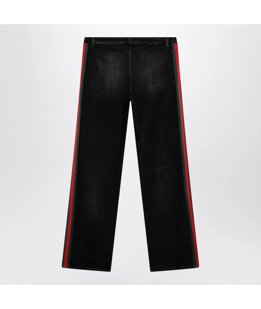 GUCCI Черные хлопковые прямые джинсы, фото 2