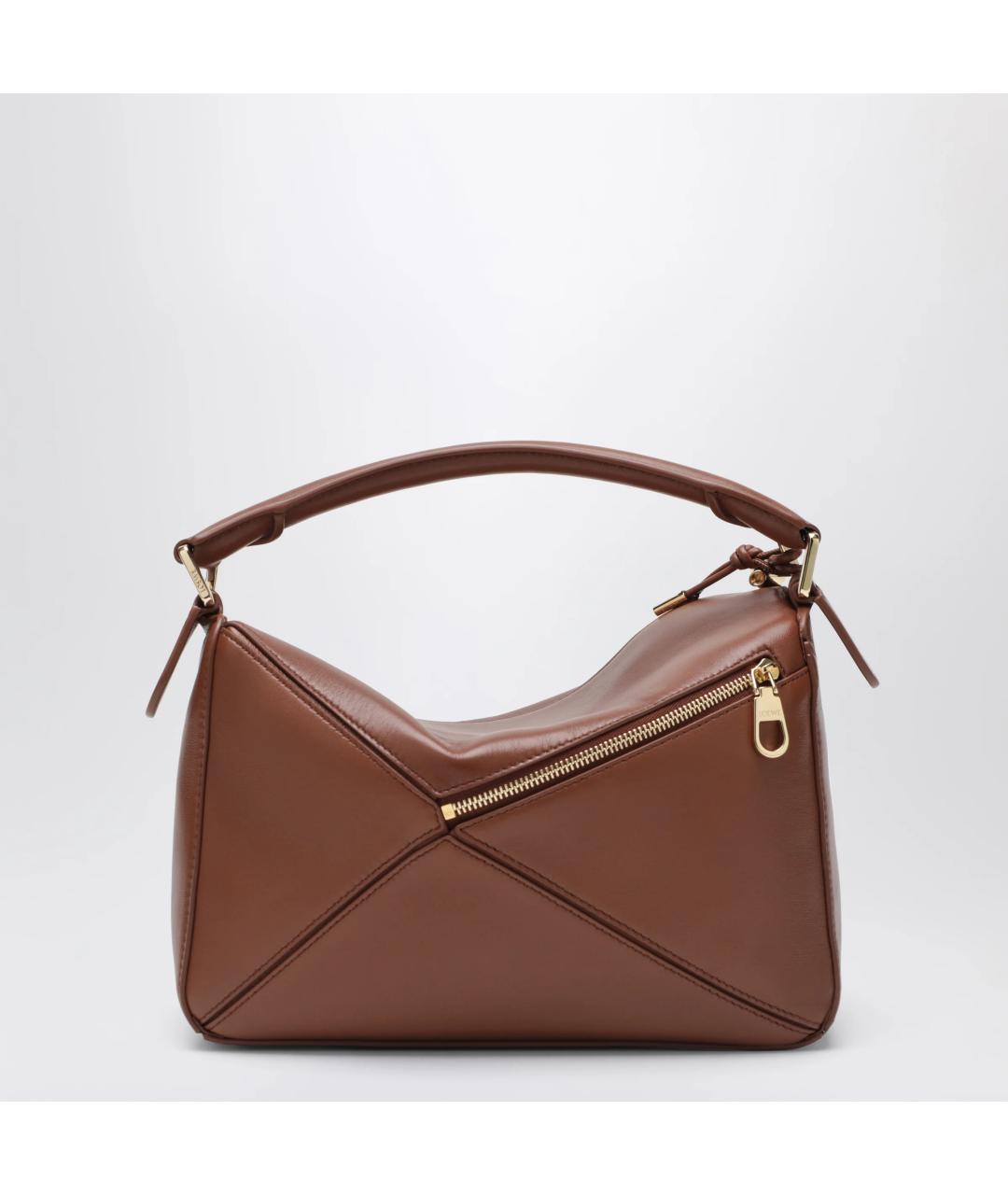 LOEWE Коричневая кожаная сумка через плечо, фото 2