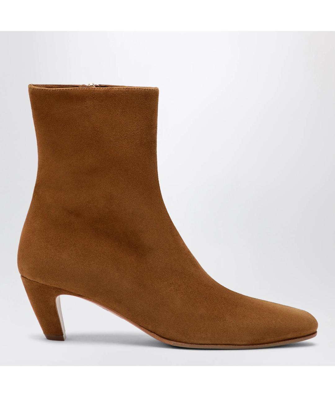 AQUAZZURA Коричневые замшевые ботинки, фото 1