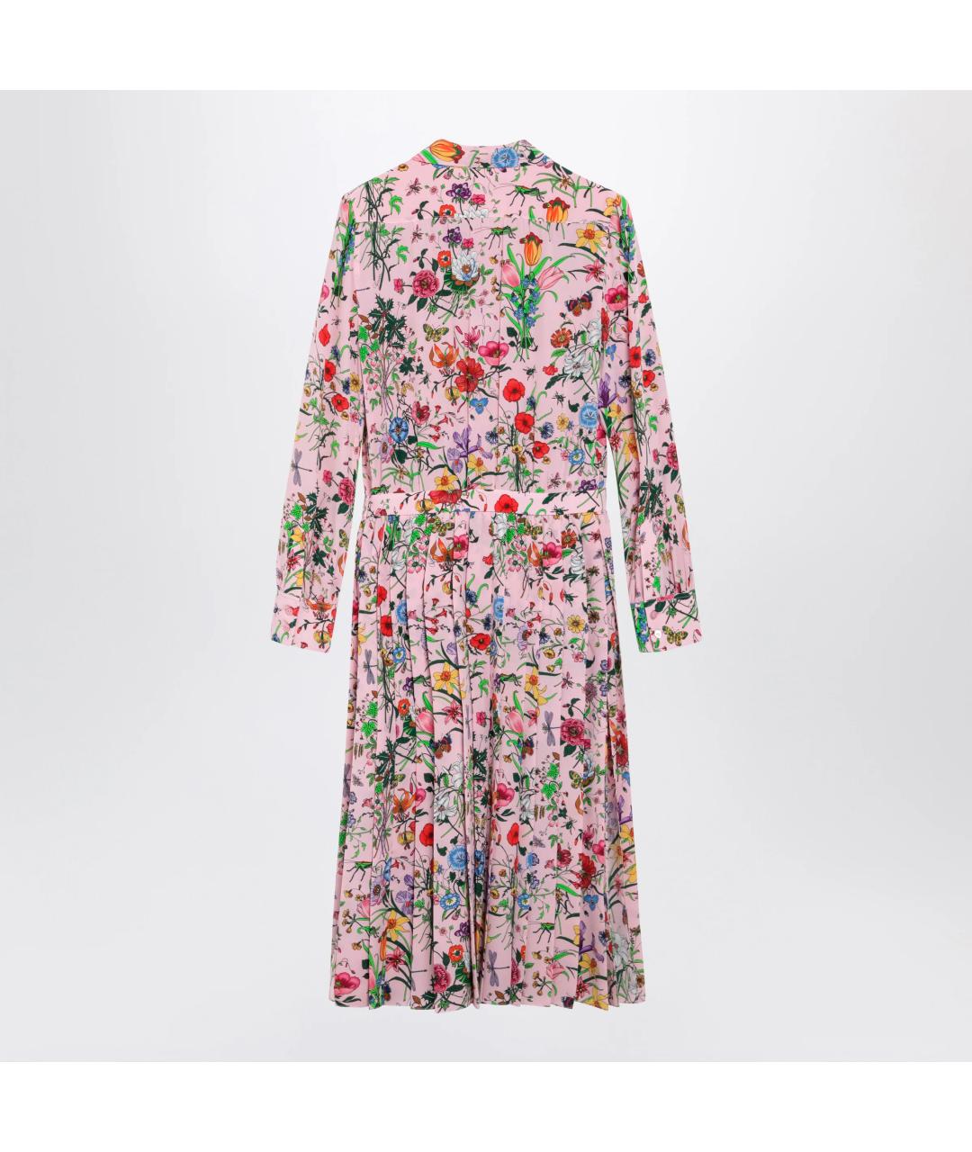 GUCCI Мульти шелковое повседневное платье, фото 2