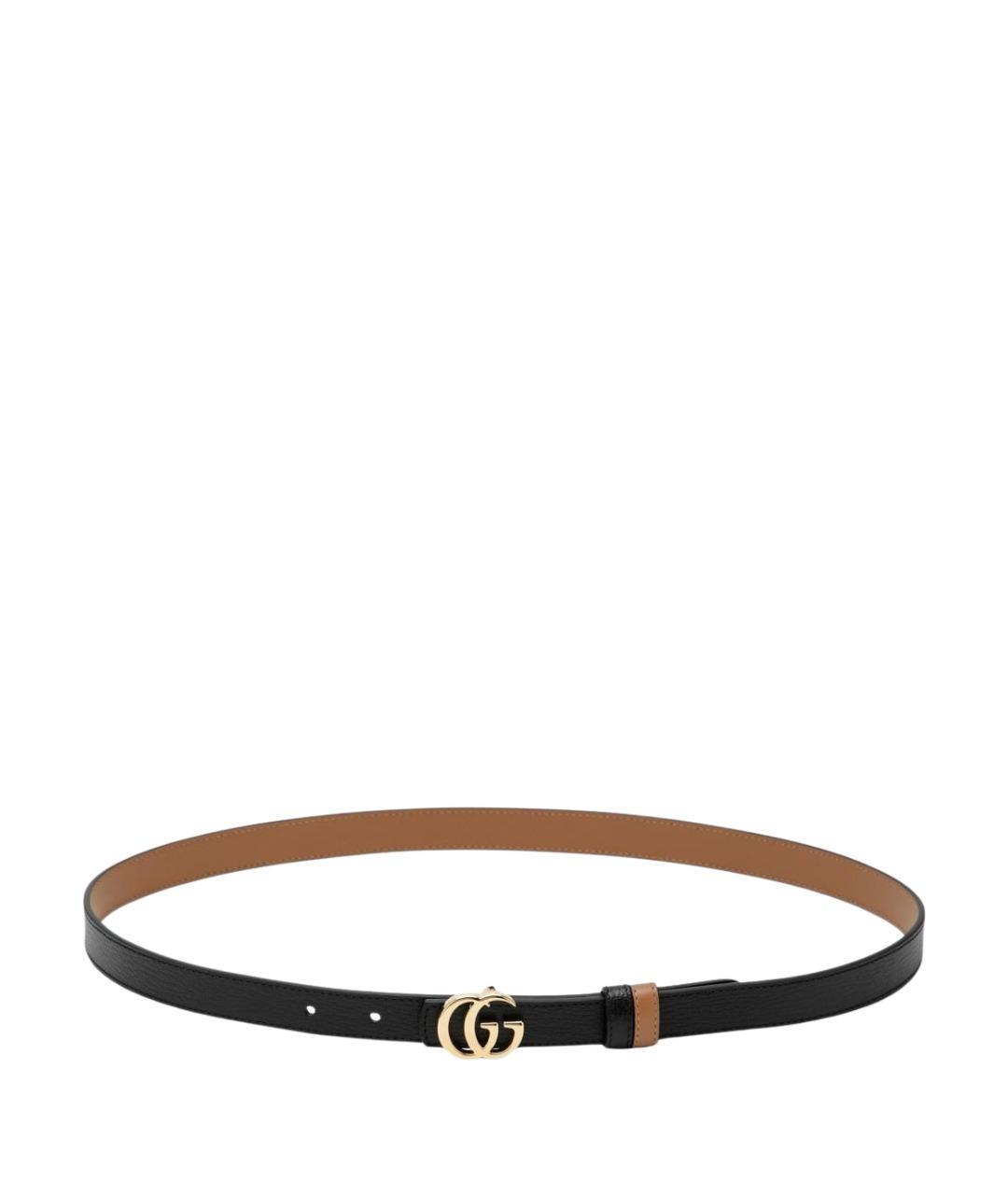 GUCCI Черный кожаный ремень, фото 1