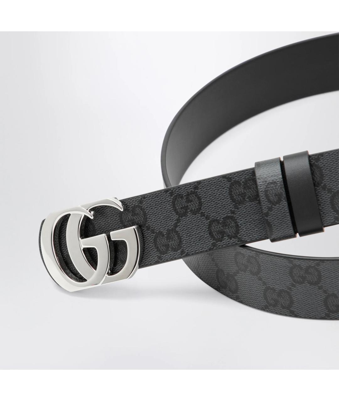 GUCCI Черный кожаный ремень, фото 2