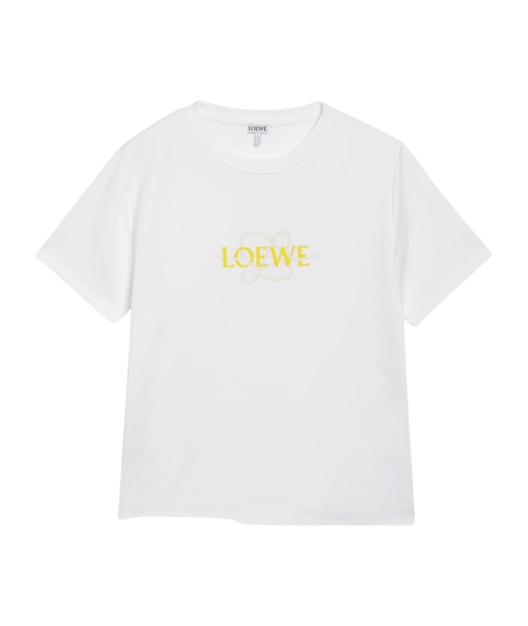 LOEWE Белая хлопковая футболка, фото 1