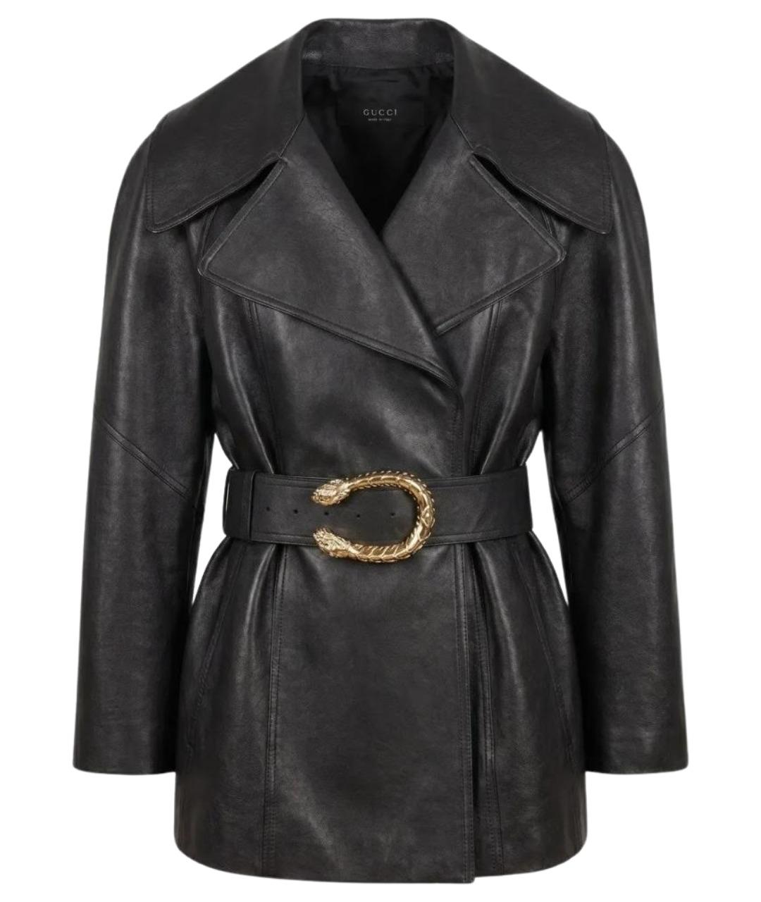 GUCCI Черная кожаная куртка, фото 1