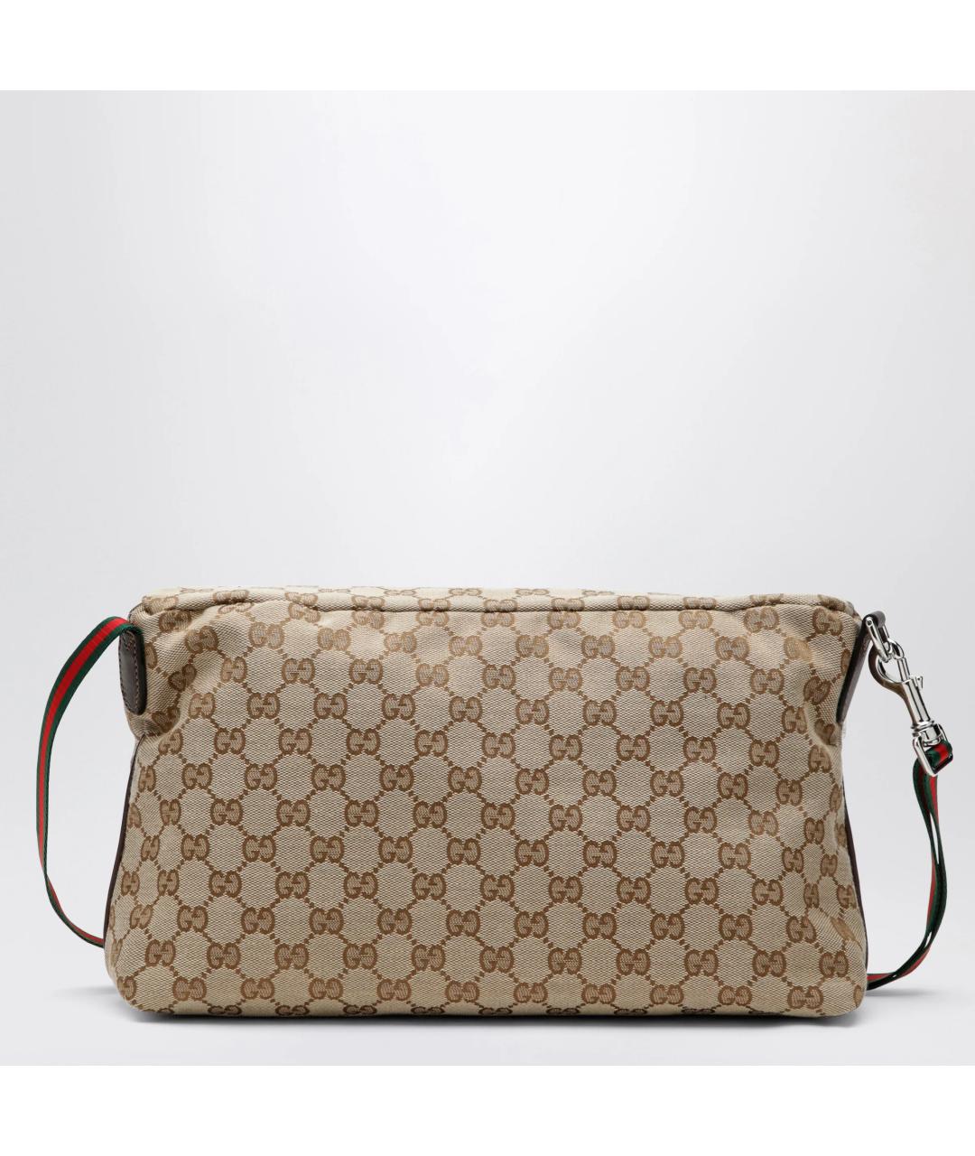 GUCCI Бежевая тканевая сумка на плечо, фото 2