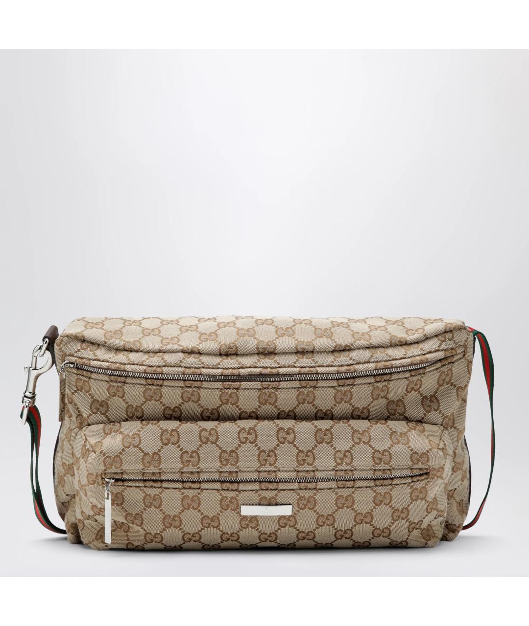 GUCCI Бежевая тканевая сумка на плечо, фото 3