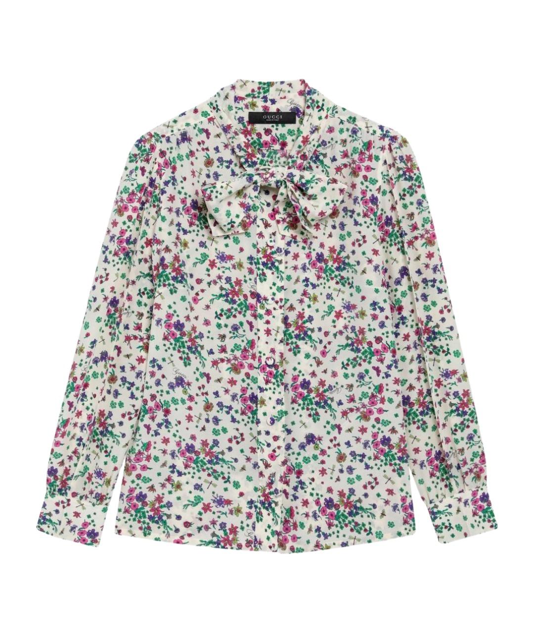 GUCCI Мульти шелковая рубашка, фото 1