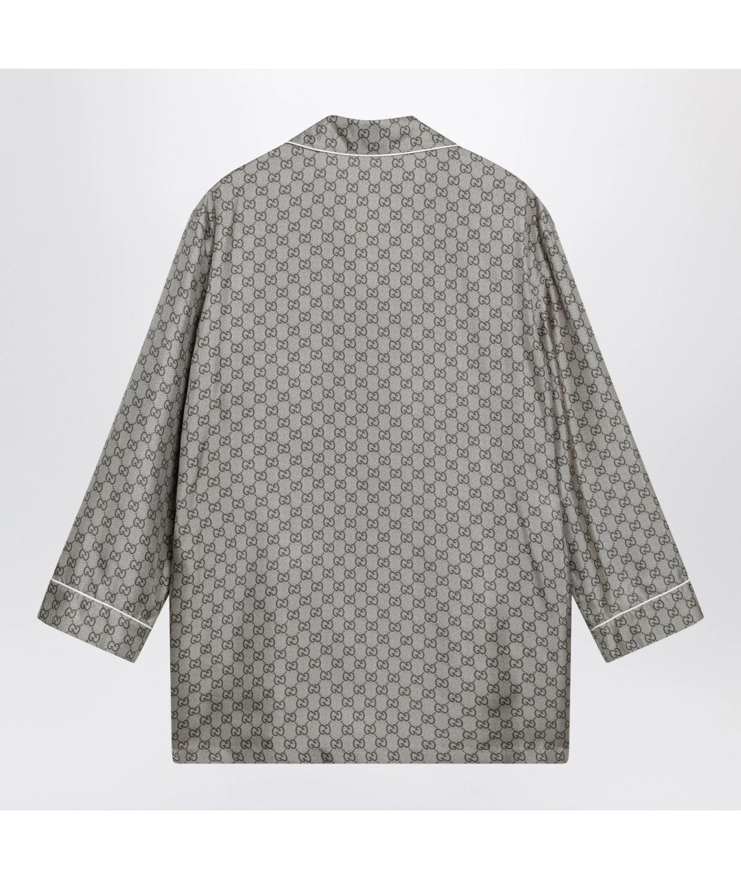 GUCCI Бежевая шелковая рубашка, фото 2