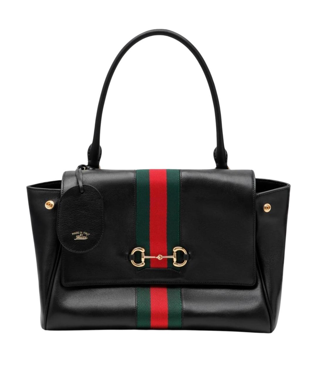 GUCCI Черная кожаная сумка через плечо, фото 1