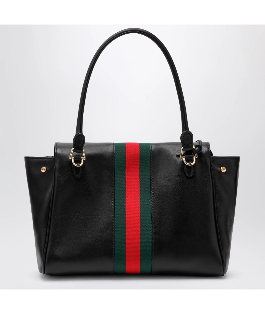 GUCCI Черная кожаная сумка через плечо, фото 2