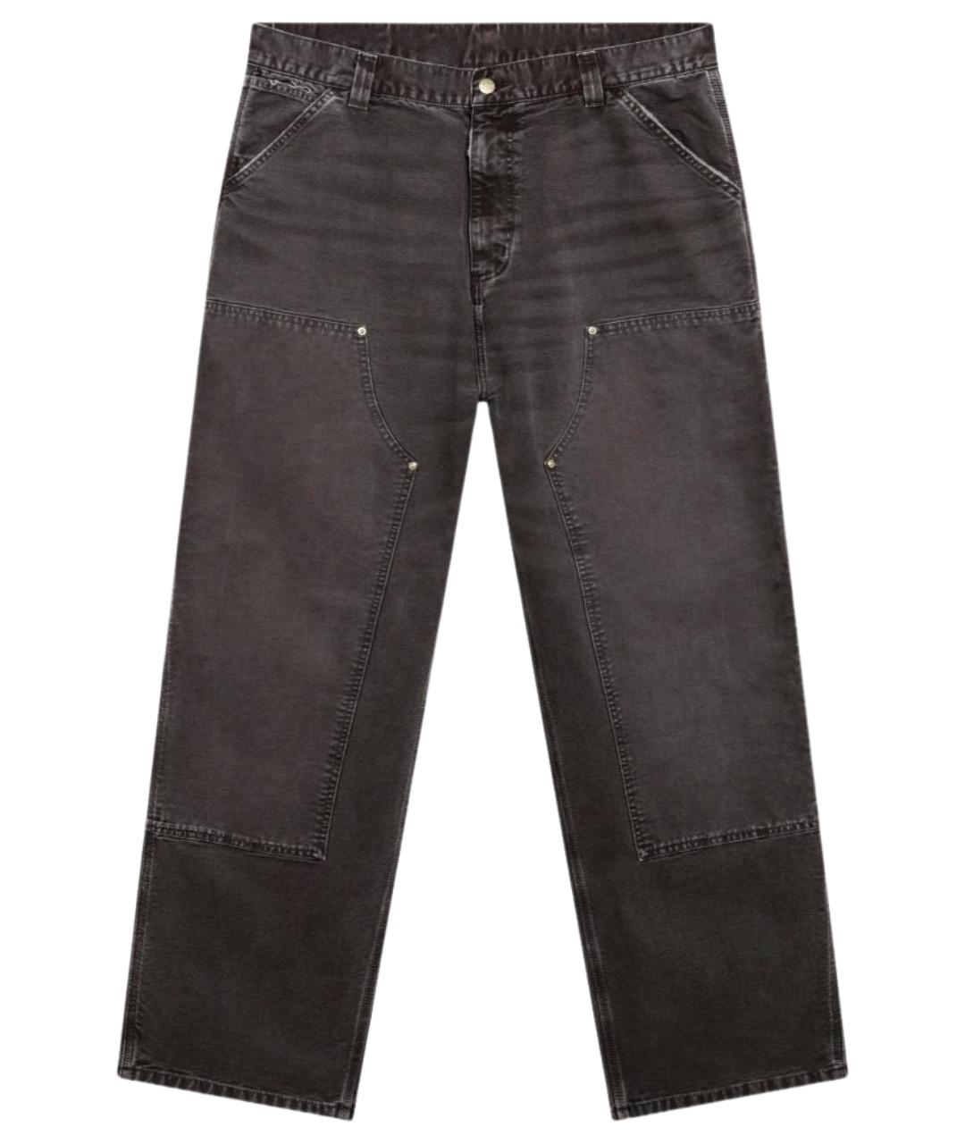 CARHARTT WIP Коричневые хлопковые прямые джинсы, фото 1
