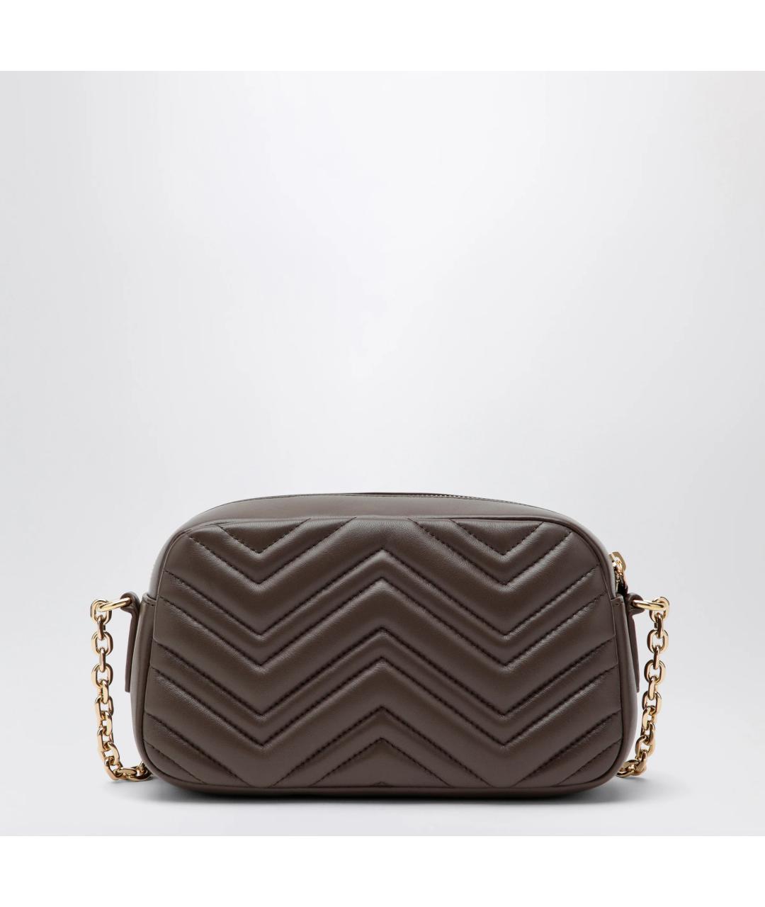 GUCCI Коричневая кожаная сумка через плечо, фото 2