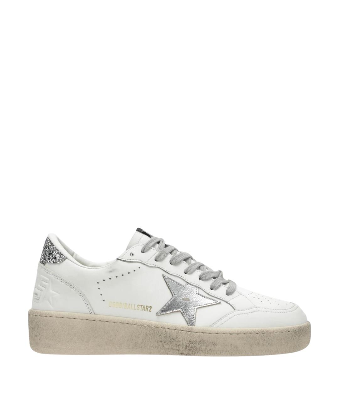 GOLDEN GOOSE Белые кожаные кеды, фото 1