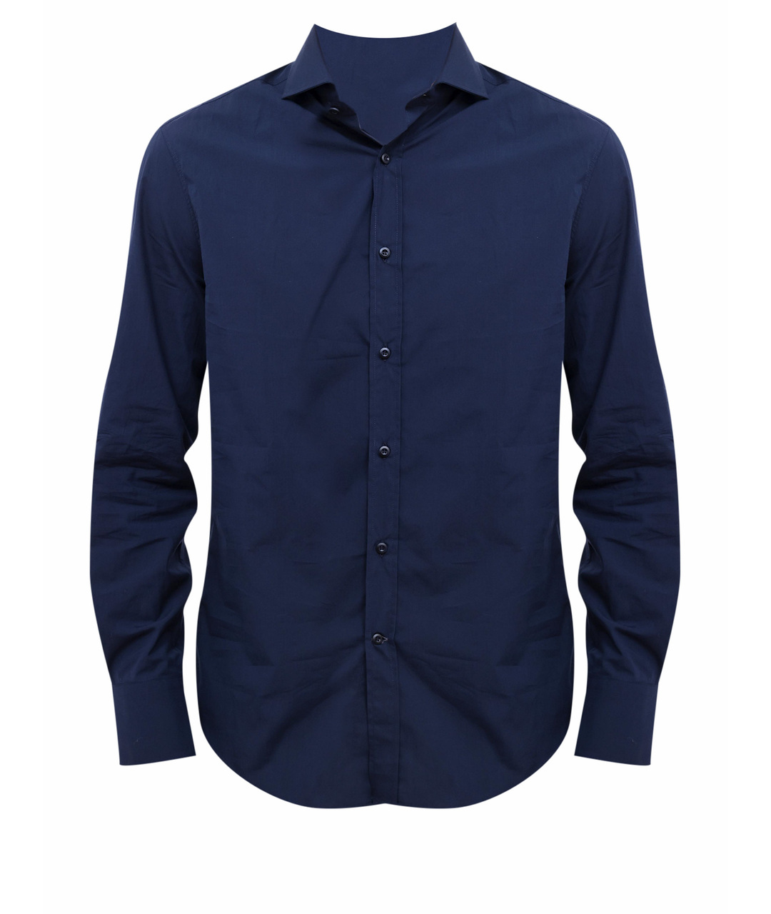 BRUNELLO CUCINELLI Синяя хлопковая классическая рубашка, фото 1