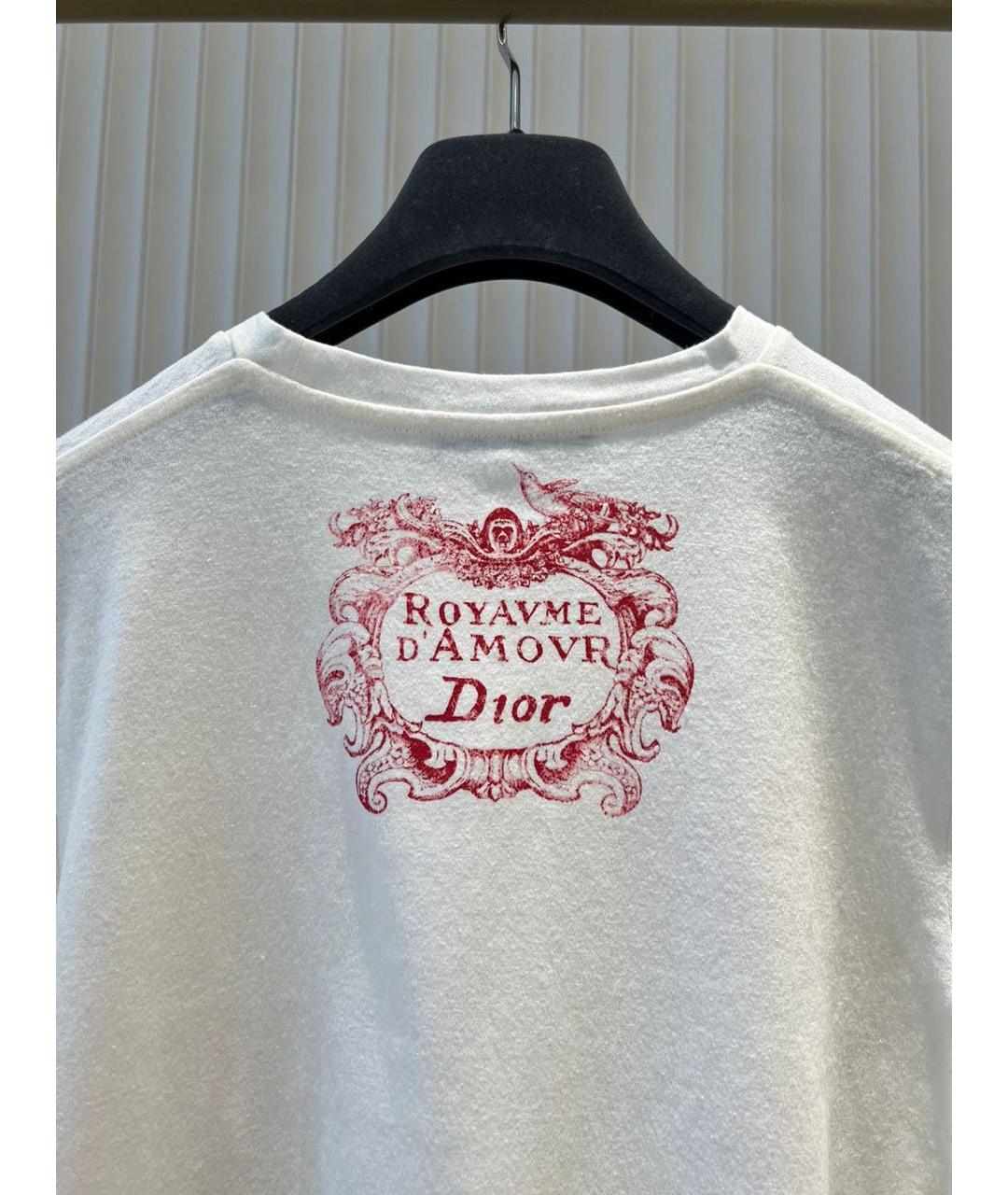 CHRISTIAN DIOR Белая хлопковая футболка, фото 3