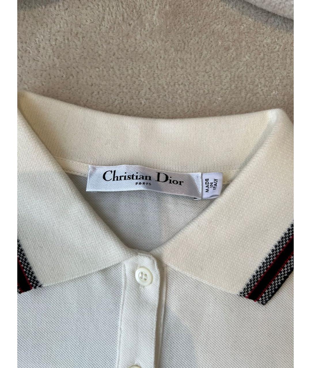 CHRISTIAN DIOR Белая хлопковая футболка, фото 7