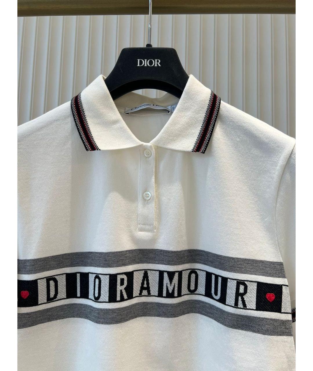 CHRISTIAN DIOR Белая хлопковая футболка, фото 3