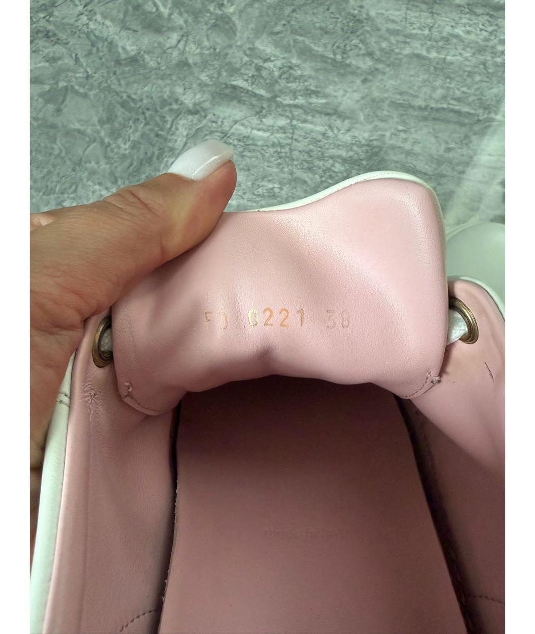 LOUIS VUITTON Белые кожаные кроссовки, фото 5