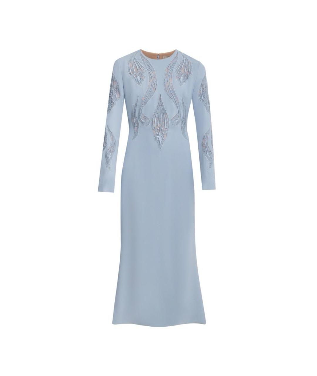 ELIE SAAB Голубое вискозное коктейльное платье, фото 1