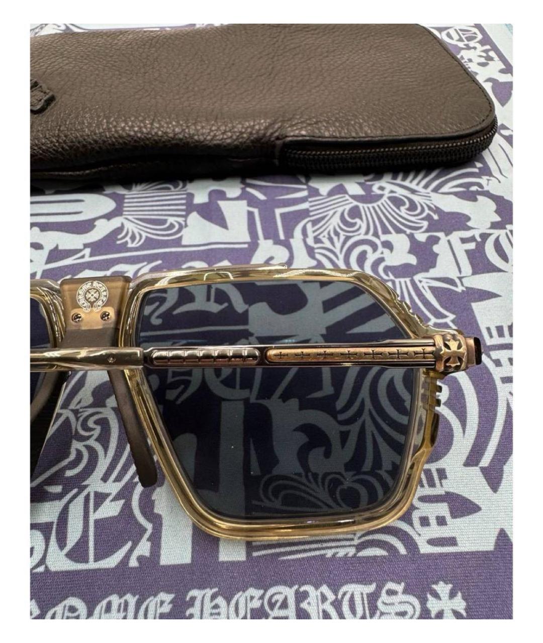 CHROME HEARTS Бежевые солнцезащитные очки, фото 3