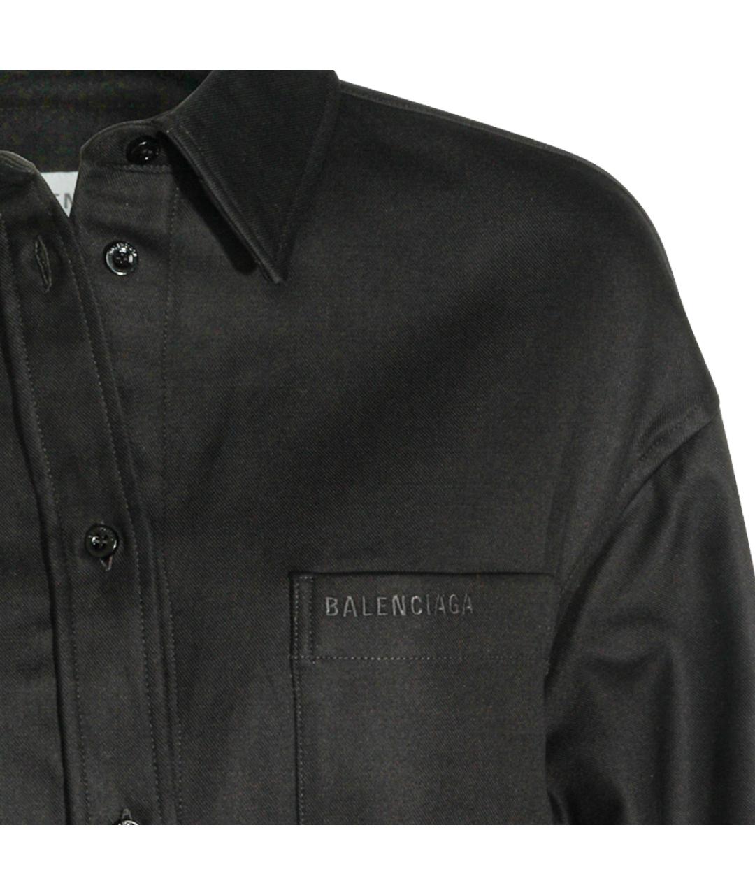 BALENCIAGA Черная рубашка, фото 3