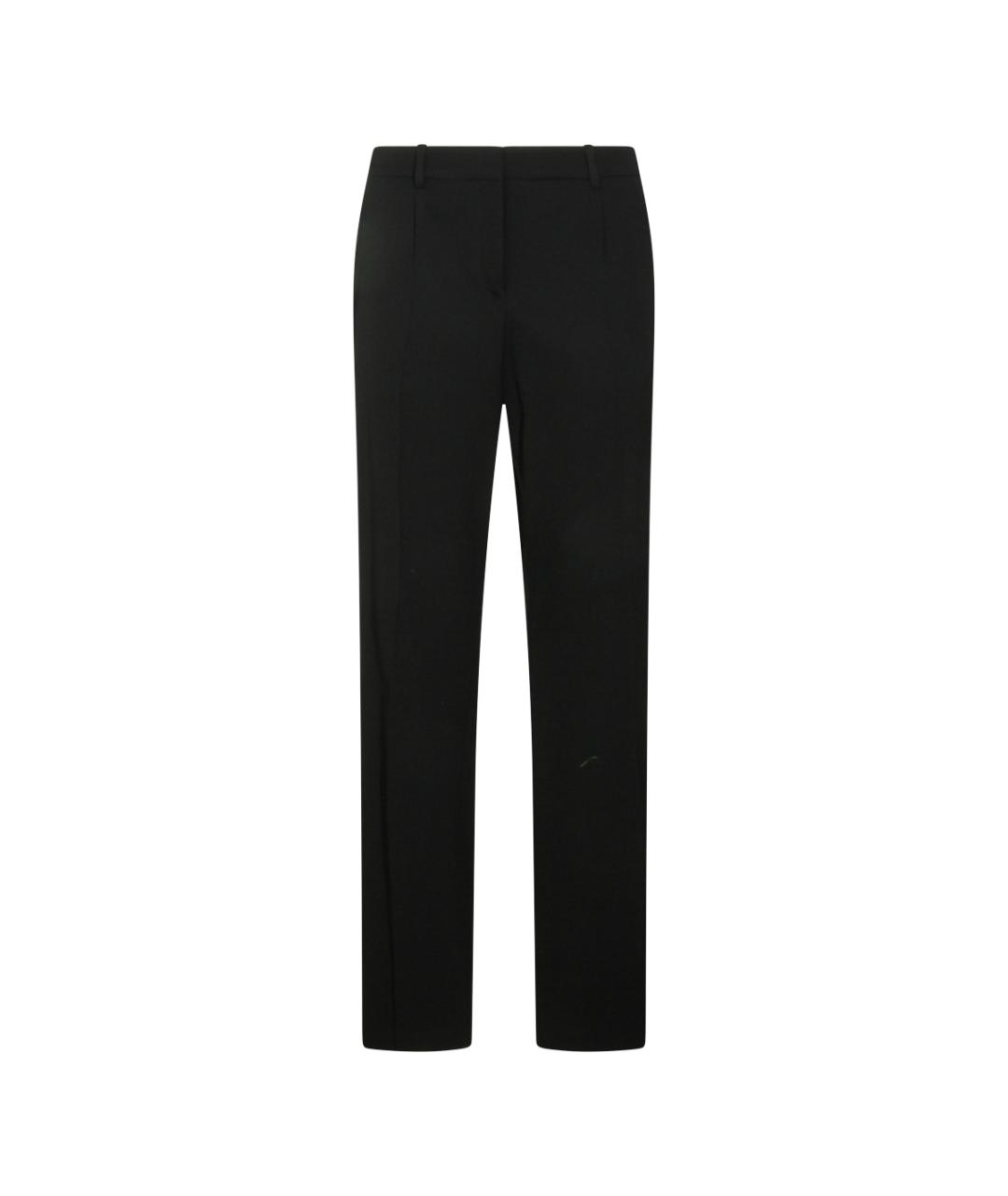 BALENCIAGA Черные шерстяные прямые брюки, фото 1