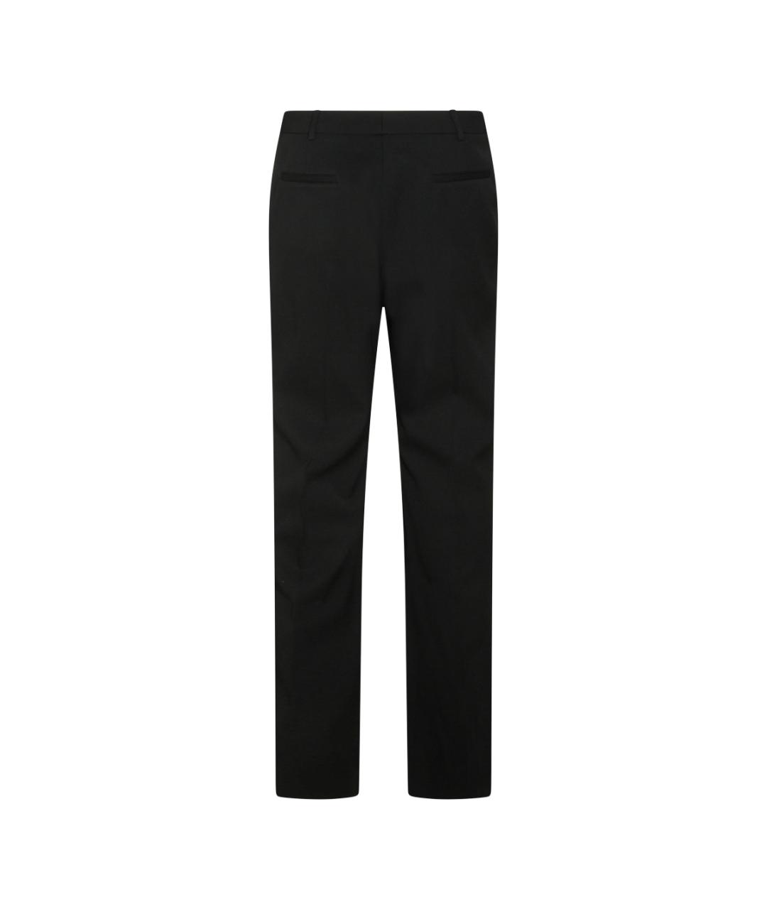 BALENCIAGA Черные шерстяные прямые брюки, фото 2