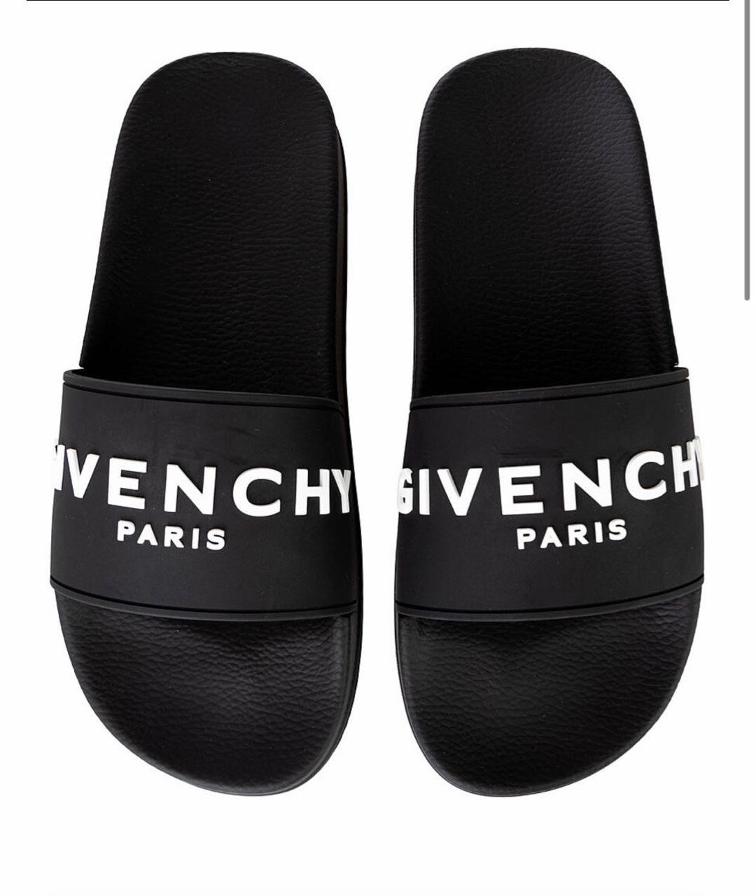 GIVENCHY Черные резиновые шлепанцы, фото 2