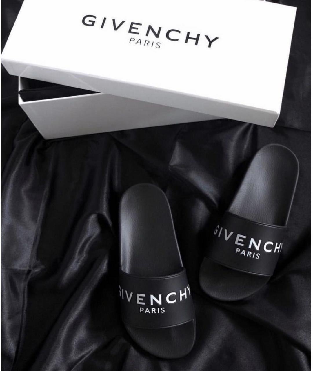 GIVENCHY Черные резиновые шлепанцы, фото 3