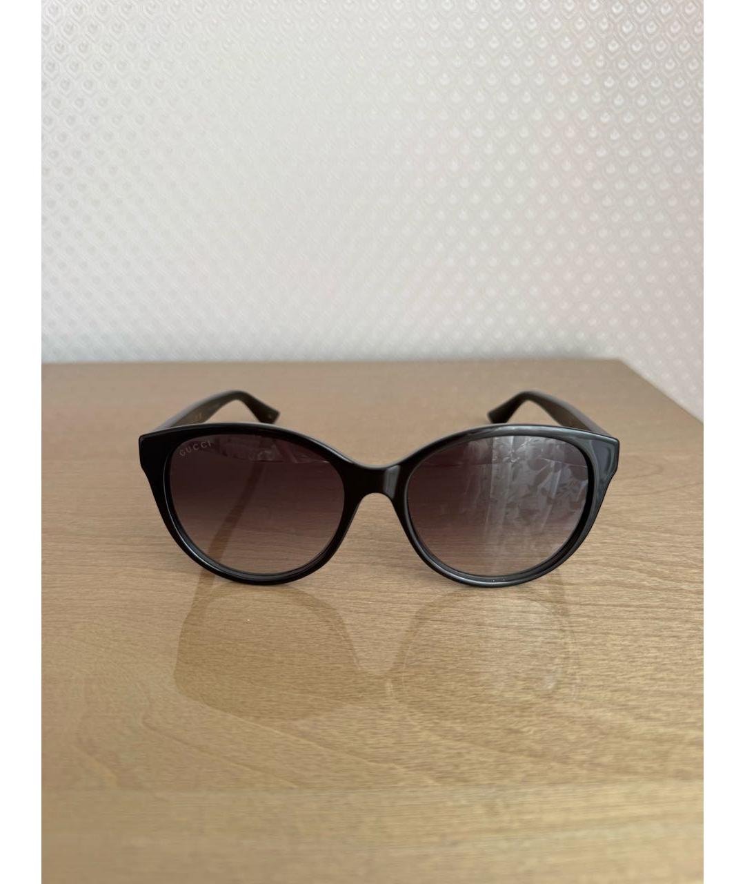 GUCCI Черные пластиковые солнцезащитные очки, фото 2