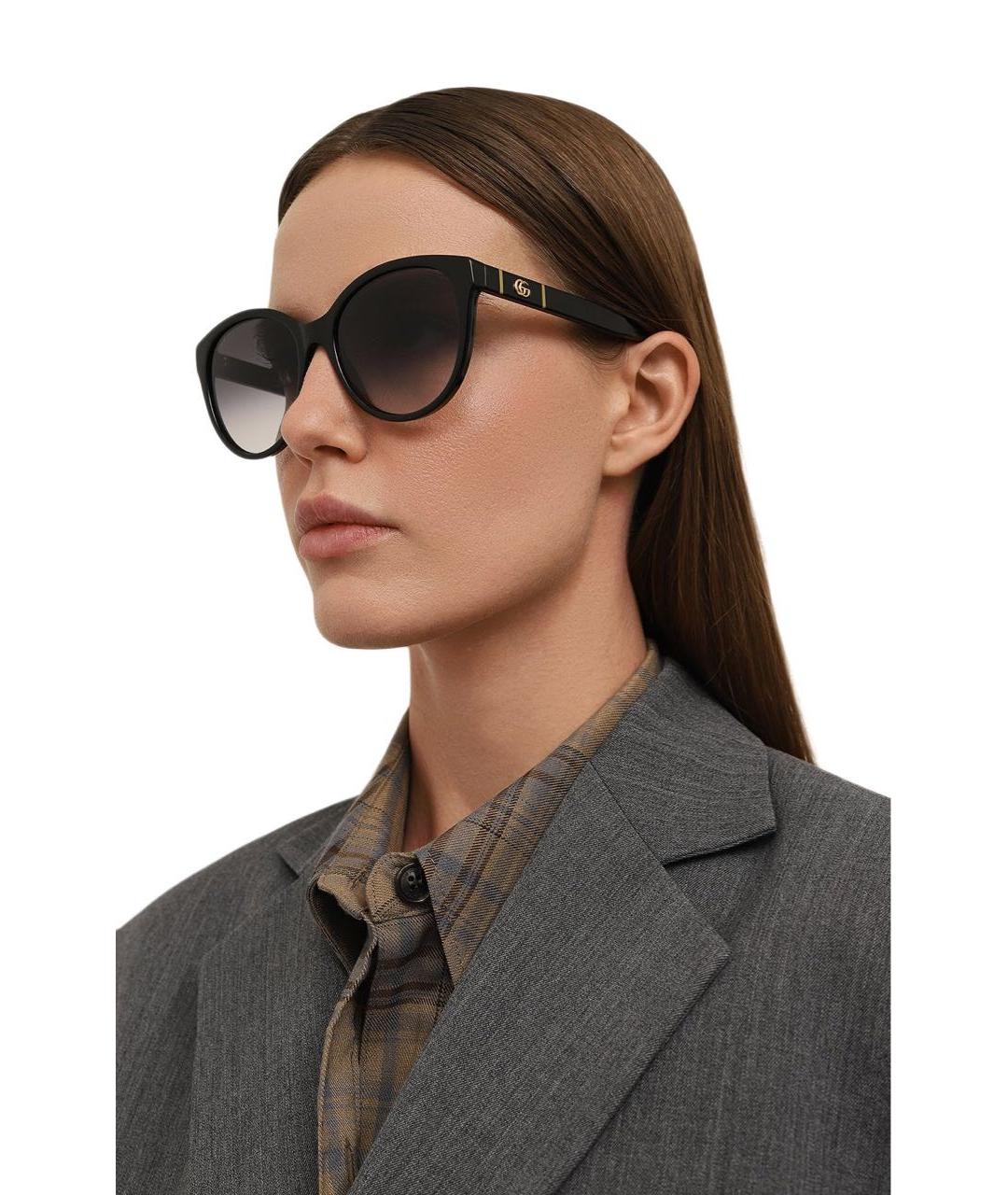 GUCCI Черные пластиковые солнцезащитные очки, фото 5