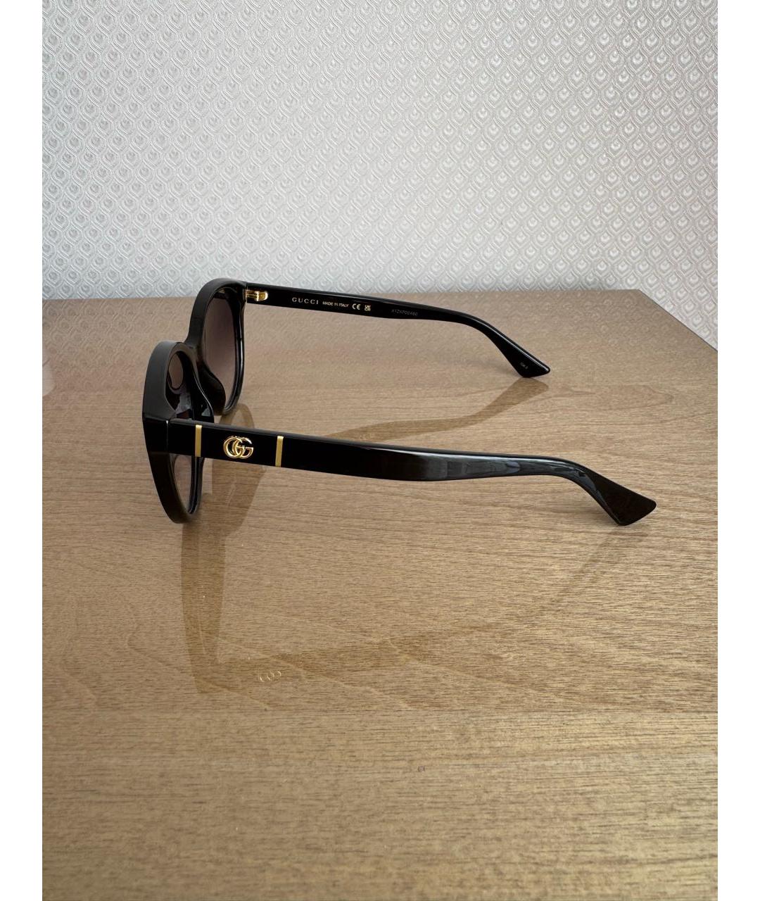 GUCCI Черные пластиковые солнцезащитные очки, фото 3