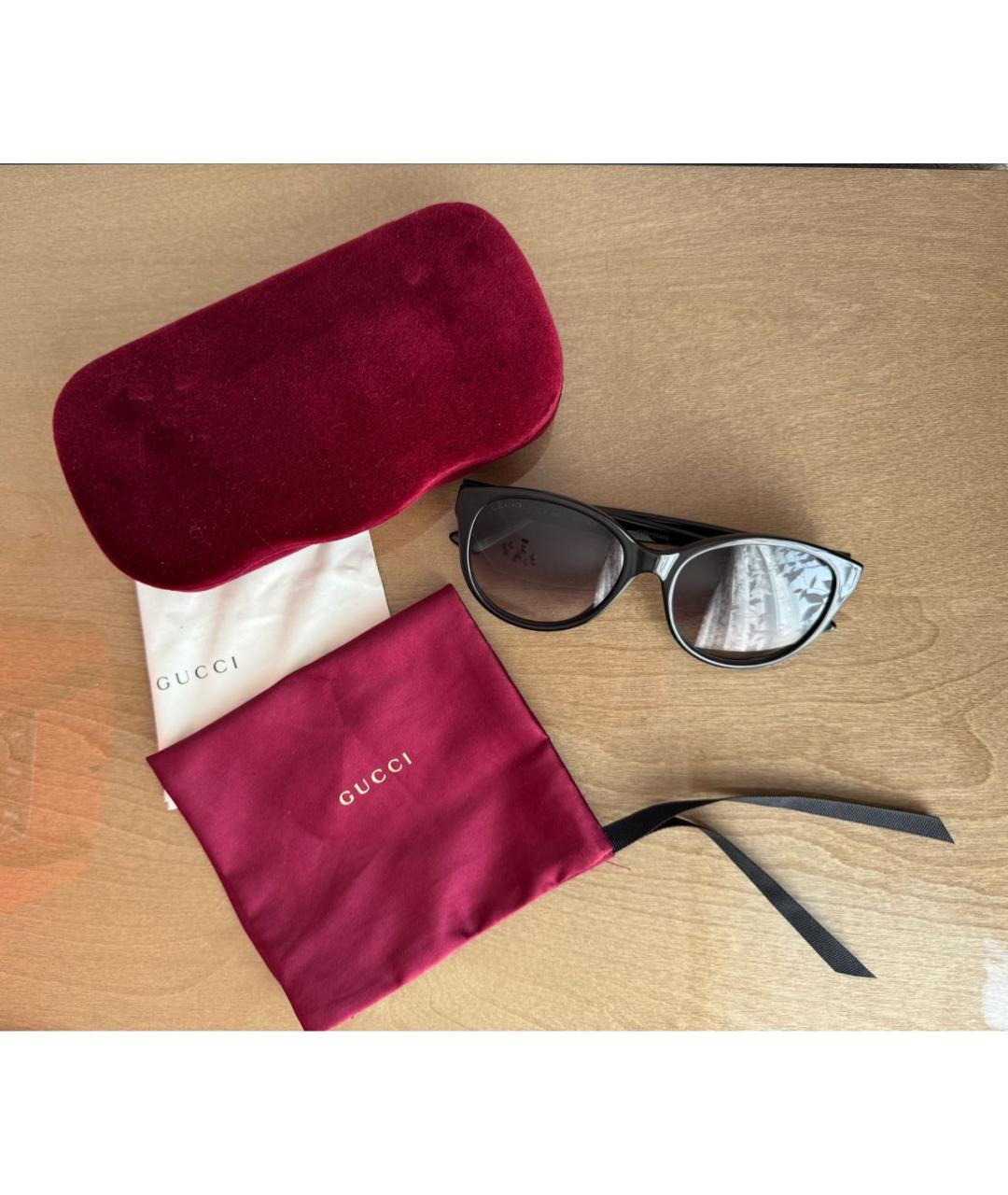 GUCCI Черные пластиковые солнцезащитные очки, фото 4
