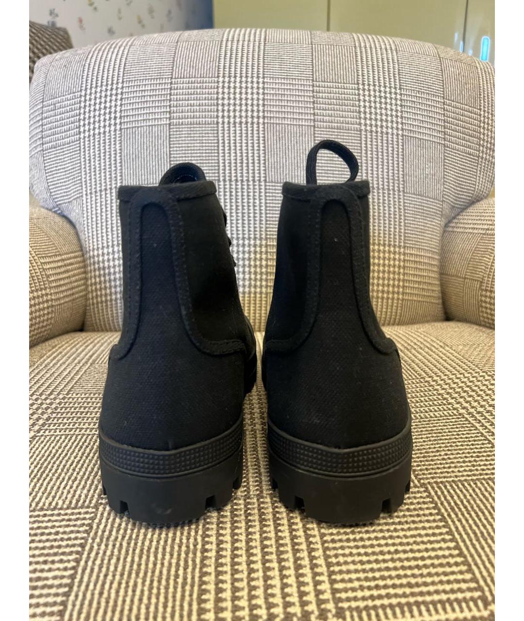 CELINE Черные текстильные кеды, фото 4