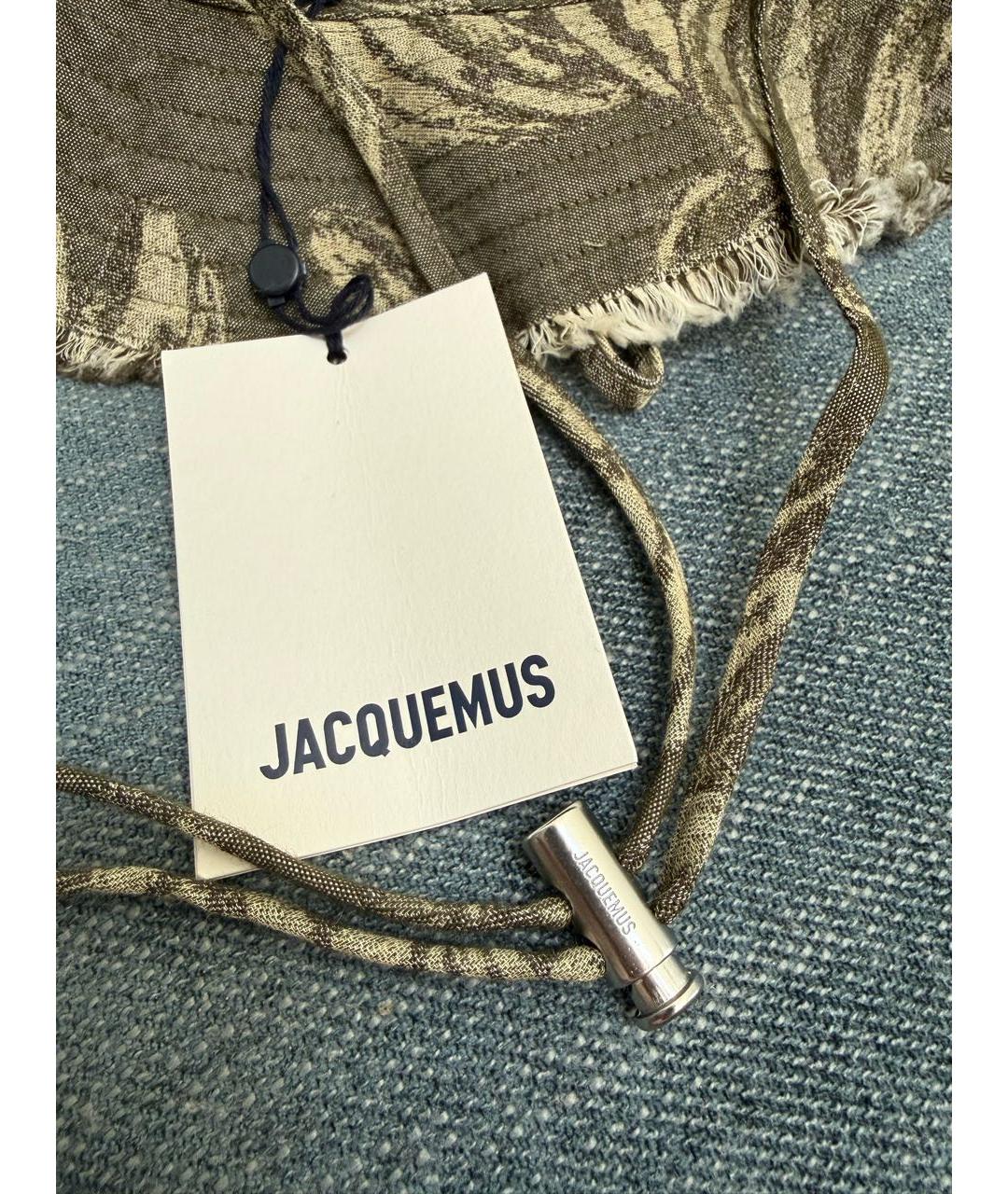 JACQUEMUS Хаки хлопковая панама, фото 6