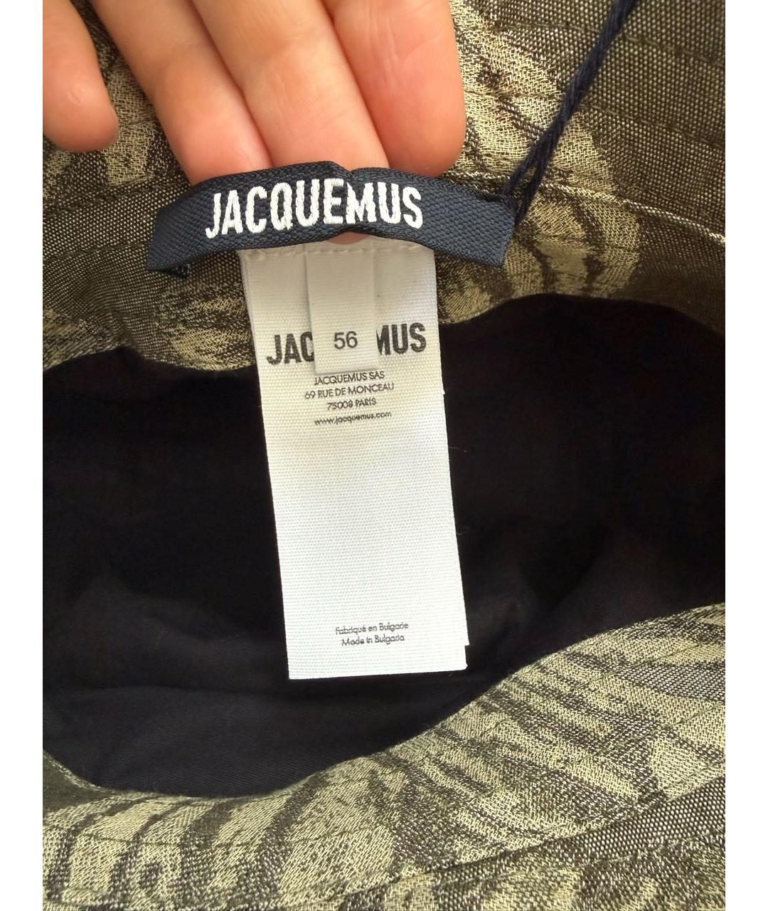 JACQUEMUS Хаки хлопковая панама, фото 4