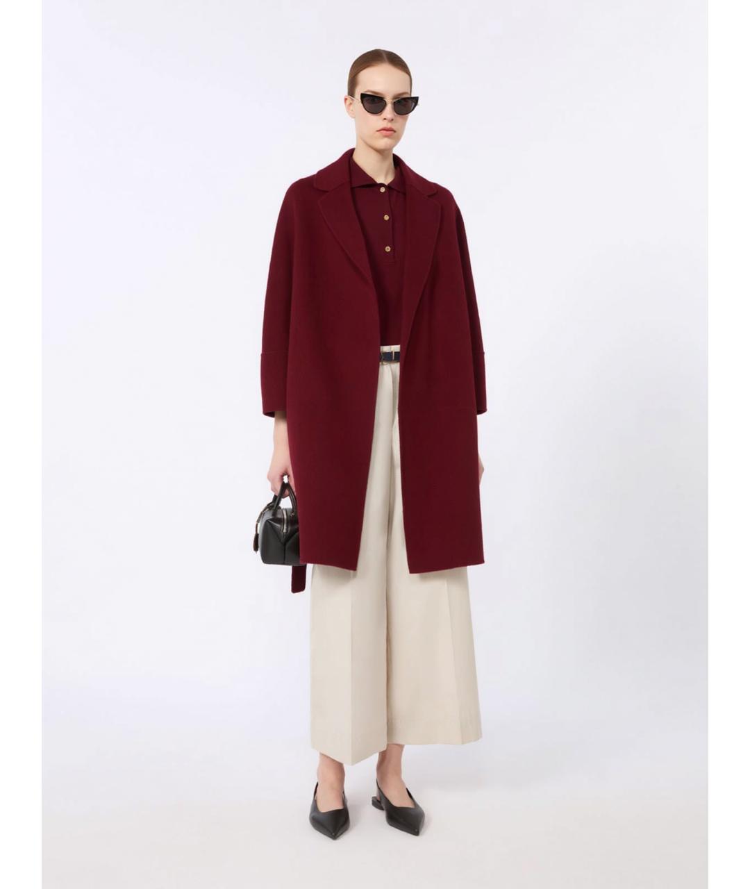 'S MAX MARA Бордовый хлопковый джемпер / свитер, фото 2