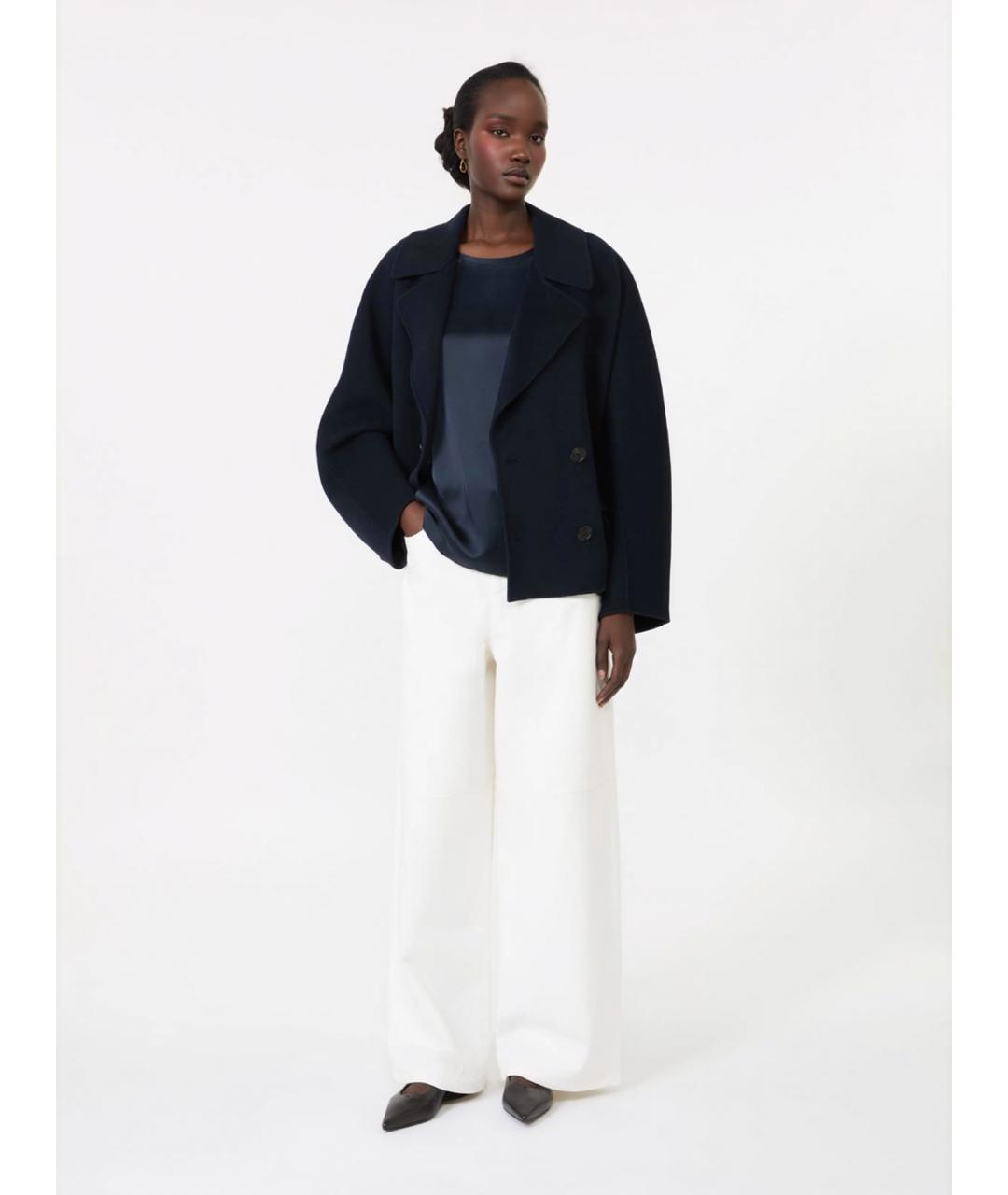 'S MAX MARA Синяя ацетатная футболка, фото 2