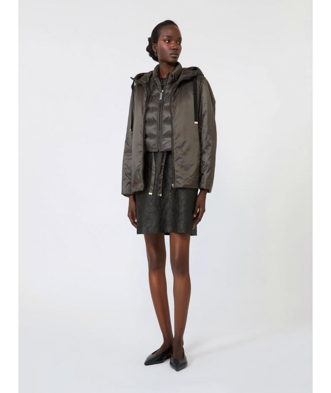 'S MAX MARA Зеленая полиэстеровая куртка, фото 2