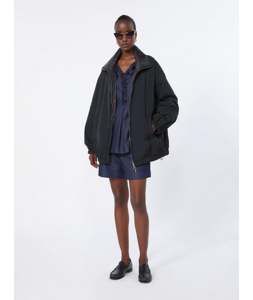 'S MAX MARA Темно-синие хлопковые шорты, фото 2