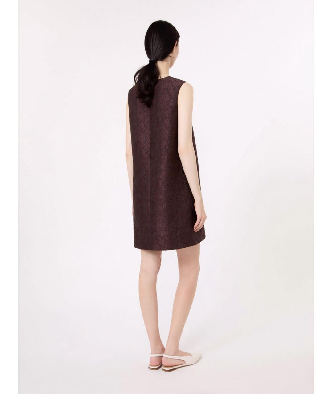 'S MAX MARA Бордовое полиэстеровое коктейльное платье, фото 4