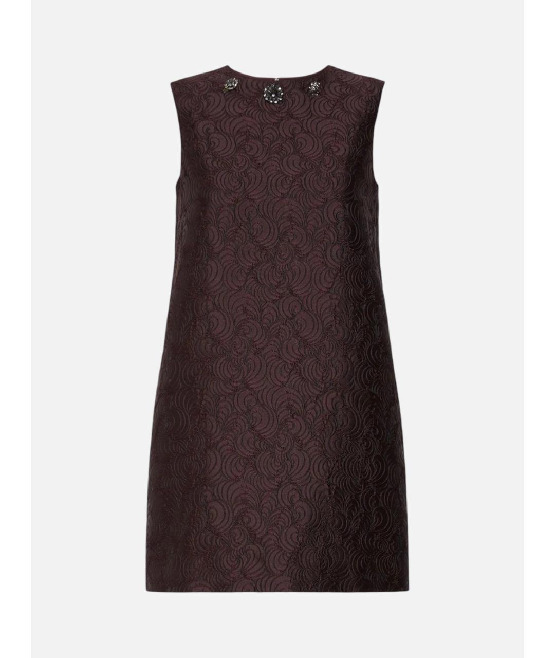 'S MAX MARA Бордовое полиэстеровое коктейльное платье, фото 1