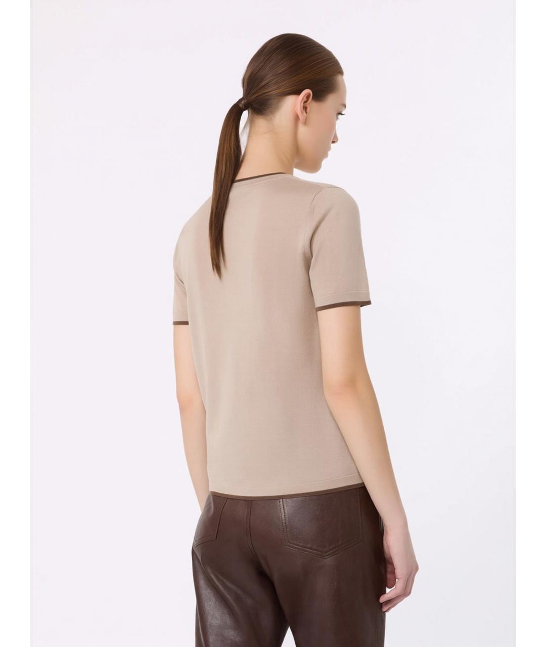 'S MAX MARA Бежевый шерстяной джемпер / свитер, фото 4