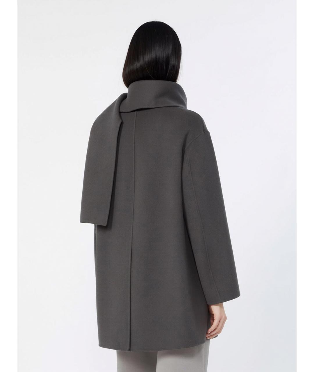 'S MAX MARA Серое шерстяное пальто, фото 3